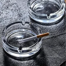 Ashtray Cool Office Decor Outdoor and Indoor Use Patio Porch Deck Decoration White Glass Ashtray-image-96