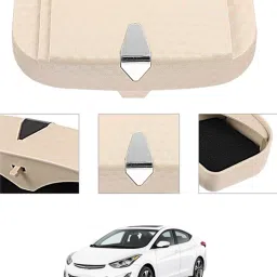 Beige Universal Car Sun Visor Sunglasses Case Holder Interior Card Storage-122 Mullti Color Car Sunglass Clip Holder-image-75