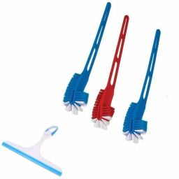 Cleaning Combo (3 Toilet Brush and 1 GLASS WIPER ) - Pack of 4 Cleaning Brush, Mop Set-image-30