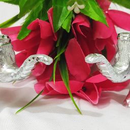 White Metal German Silver Simmering Elephant Statue Pair Decorative Showpiece-14 cm-picture-12