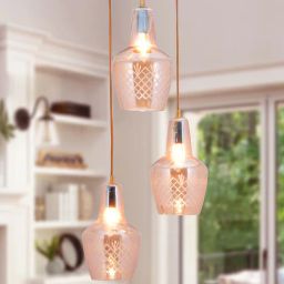 kapoor lampshades Jeny Copper Glass Cluster Hanging Light-picture-18