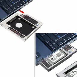 GoodsBazaar 9.5MM CADDY 2.5''Internal SATA Second HDD CD/DVD-ROM to Expanded Data Storage 2.5 inch 9.5MM Internal Hard Drive Enclosure/HDD CADDY-image-102