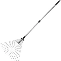 Garden Leaf Rack Telescopic Metal Rake Yard Cleaning Tool Lake Rake Garden rake-picture-29