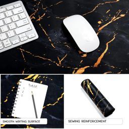 HIRPARAS Yellow Line Marble Texture Effect Ultra Thin Rubber Keyboard Mat Mousepad image 4