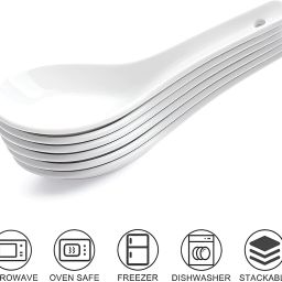 bakoliya enterprises Ceramic Soup and Dessert Spoon Set Disposable Ceramic Soup Spoon Set image 5