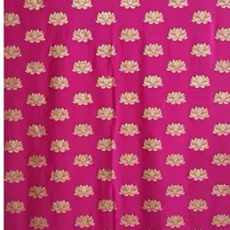 Soft Shiny Crush Satin Lotus Design Backdrop Cloth for Decoration Curtain Fabric-43