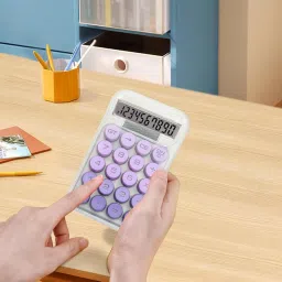 gokich 9236 Anti-Slip Big Button Calculator, Transparent Handheld Calculator For Office Home BasicCalculator image 4