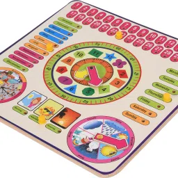 dgcrayons Wooden 7 in 1 Pinewood Calendar Learning Toy with Date, Days, Months, Seasons and Clock Preschool Puzzle | Learning Board for Baby | Learning Board for Kids with pins for 3 Year Old's and Up Kids-Multicolor image 4