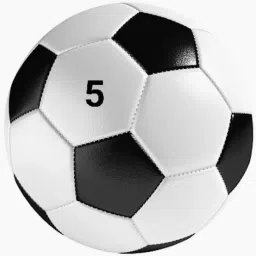Black and white Football Size-5 with Needle (pack of 1) Football - Size: 5-image-74