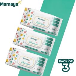 Baby Wipes with coconut oil, Aloe Vera, Ph5.5, pack of 3/with Lid( 216 Wipes )-19