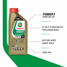 castrol POWER1 10W-30 4T Engine Oil for High Performance Bikes|3-in-1 Synthetic Technology|BS VI Ready Full-Synthetic Engine Oil image 4