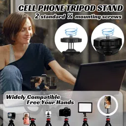Pecan Mobile & Camera Holder & Camera Stand with Bluetooth Selfie Remote & Collar Mic Monopod, Monopod Kit, Tripod, Tripod Kit, Tripod Clamp image 4