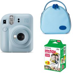 FUJIFILM Instax mini 12 Pastel Blue Camera with blue shell bag and 20 Shots Instant film Instant Camera-picture-18