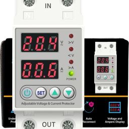 Automatic Over/Under Voltage (Adjustable Setting) Protection with Auto Re-Connect LED Display Standard Din-Rail Mounted Single Phase 220V, 63A Voltage Protection-image-86