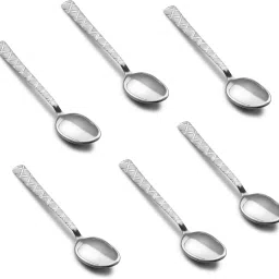 6 pcs Master spoon Set with Cross handle design Stainless Steel Dessert Spoon Set (Pack of 6) Stainless Steel Table Spoon Set-image-42