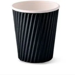 Pack of 50 Paper Pack of 50 Paper Ripple Paper Disposable Coffee Tea Cup 150 ml 50pcs Black-11