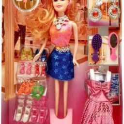 BD004 Big Size Baby Fashion Doll With Shoes & Fashion Accessories Kit Play Set (Multicolor)-image-41