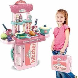 31 PC's 3 in 1 Kitchen Set for Kids Cooking Set Mini Portable kitchen For Girls-20