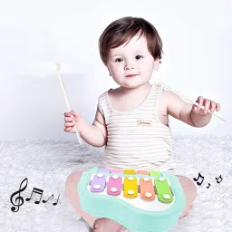 2-IN-1 Mini Piano and Xylophone Toy with Colorful Keys & 2 Mallets for Kids|K066-image-64