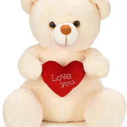 Plush Teddy Bear with Heart Valentine Gift for Wife Husband Boy & Girlfriends - 25 cm-image-62