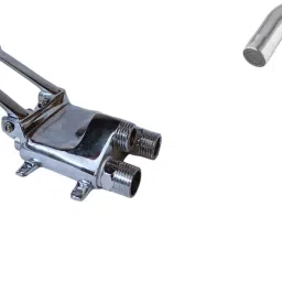 Brass DOUBLE foot operated tap, handsfree function & Rotating Spout Foot Pedal Flush-image-7