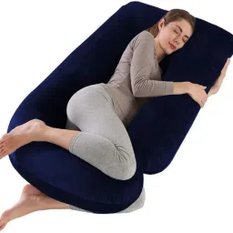 Ultra soft j shaped pillow Polyester Fibre Solid Pregnancy Pillow Pack of 1-image-51