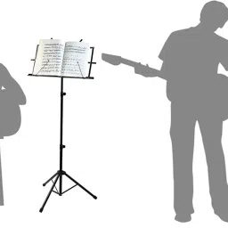 dawnrays Orchestral Music/Notation Stand Music Stand, Height & Angle Adjustable Stand and Music Sheet Clip Holder, Music Note Lyrics Book Stand Portable Strong Body Notation Stand For Instrumental Performance Notation Stand image 5