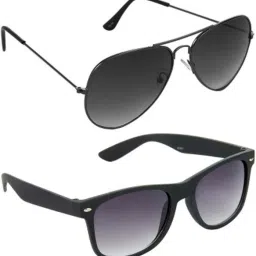 UV Protection Clubmaster, Aviator Sunglasses (Free Size)-22