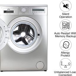 godrej 7 kg Fully Automatic Front Load with In-built Heater Silver image 4
