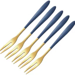 Thickened Fork Two Tooth Moon Stainless Steel Fruit Fork Set-38