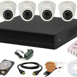 CP PLUS 4 Channal HD DVR 1080p 1Pcs,Indoor Camera 2.4 MP 4Pcs,Hard Disk,Full combo set Security Camera-image-88