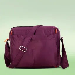Purple Men & Women Sling Bag - Medium Polyester Purple Sling-image-80