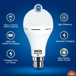 9 W Inverter, Eye Safety Compliance Round B22 Inverter Bulb-47