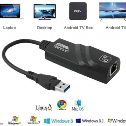Tobo USB 3.0 To Ethernet Adapter USB 3.0 Gigabit Ethernet Adapter USB to RJ45 LAN Network Card Compatible Windows XP/Mac OS/Laptop/PC/Tablet LAN Adapter. USB LAN Card image 3