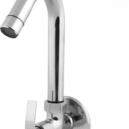 Brass SOFT-H Kitchen Sink Cock Tap/Sink Tap Faucet With 360° Swivel Spout & Foam Flow Pattern For Hot OR Cold Water With Wall Flange - Pack Of 1 Sink Tap Faucet-image-49