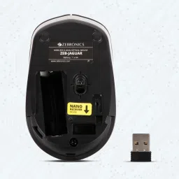 ZEBRONICS Jaguar Wireless Optical Mouse Wireless Mouse, High Precision, 4 Buttons, Plug & Play Ambidextrous image 4