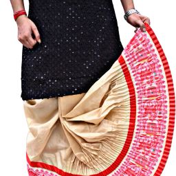 GOURI COLLECTIONS Madhubani Readymade Dhoti Pants (4G) for Men – Mayur Puccha Design Embellished Men Dhoti-image-31