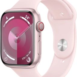 Apple Watch Series 9 GPS + Cellular 45mm Pink Case & Light Pink Sport Band - S/M-image-28