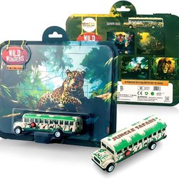 woozee NEW_2 IN 1 wildwonder jungle bus and animal jigsaw puzzel set for kids_305-picture-1