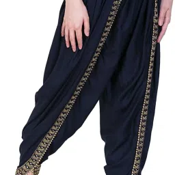 Viscose Rayon Embroidered, Embellished Patiala-image-0