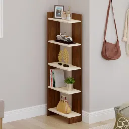 Lagoon Book Rack Organiser With Storage Shelves for Study Living Room Home Engineered Wood Open Book Shelf-16