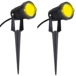 hybrix LED Spike Garden Light, Spot Light, Focus Light for Home Garden, (5 Watt), Bridge Lux Optical COB LED, Warm White Light, Elegant Fiber Body, IP67 Waterproof for Indoor/Outdoor Use (Pack of 2) Post Light Outdoor Lamp-picture-2
