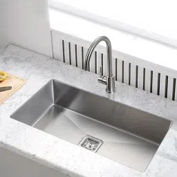 Silver Matt Finish Handmade Kitchen Sink With Steel Waste Coupling 24*18*10_Silver Vessel Sink-image-61