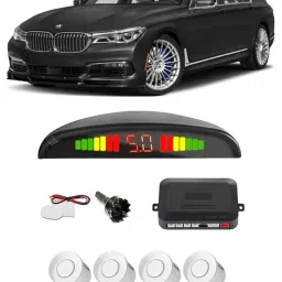 PKNA0693 White Car Reverse Parking Sensor with LED Display 4 Sensor PKNA0693 Parking Sensor-image-0