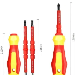 penggong Insulated Screwdriver Set with Magnetic Bits, Electrician's Tool Standard Screwdriver Set image 2