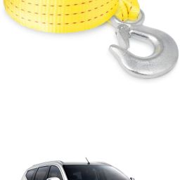 Universal Heavy-Duty Tow Strap with Metal Safety Hooks 5 tons Polyester s142 1 m Towing Cable-7