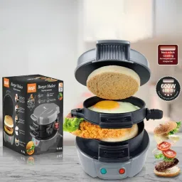 hevasnek Sandwich & Burger Maker with Digital Timer, Waffle Maker image 2
