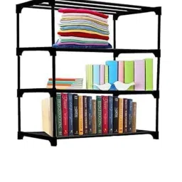 Multipurposar Storage rack 4 Plastic Open Book Shelf-14