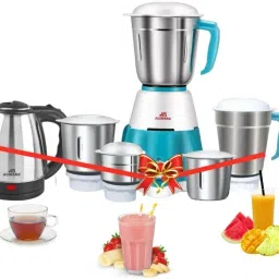 Super Combo 1500 W Pearl Electric Kettle (Silver) & Five Star 5 Jar 550 W Mixer Grinder-image-57