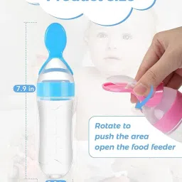 smiley mia Baby Spoon feeder with fruit nibbler, teether & bib for feeding (Pack of 5) Teether and Feeder image 4